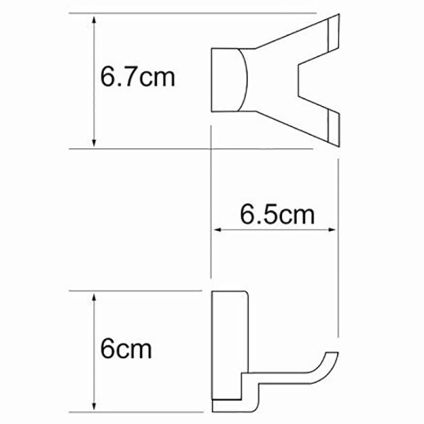 Крючок двойной, WasserKRAFT Leine K-5023D цвет хром