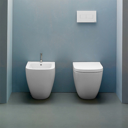 Унитаз приставной Globo Stockholm LA002.BI укороченный