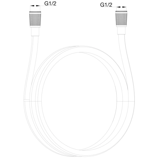душевой шланг wonzon & woghand ww-rg01-1200-mb 120 см, черный матовый