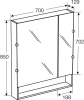 зеркальный шкаф roca gap 70 zru9302752 фиолетовый