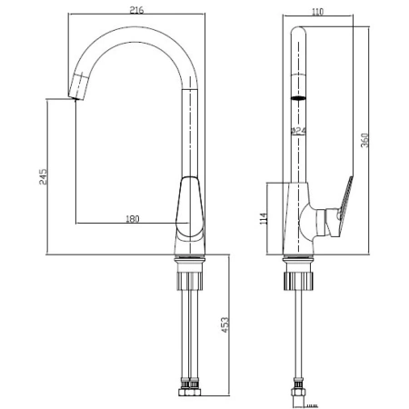 смеситель для кухни bien via be11019103
