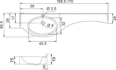 раковина над стиральной машиной цвет и стиль фокус нф-00013708 170 l