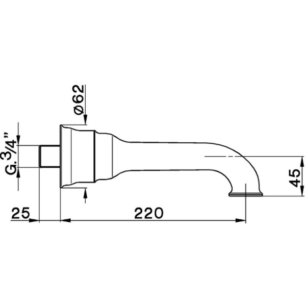 излив для ванны cisal complementi ar00024221