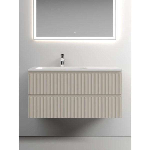 тумба под раковину sancos snob t 100 l snt100lce подвесная beige soft