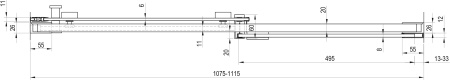 дверь для душевой кабины в нишу ravak matrix msd2-110 r 0wpd0u00z1 transparent, профиль сатин