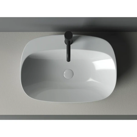 раковина ceramicanova element cn5012 накладная, 59.5x42 см, белая
