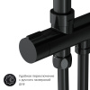 комплект душевого уголка с душевой системой и аксессуарами am.pm gem 90x90 wk90en профиль черный матовый стекло прозрачное
