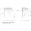 тумба под раковину belbagno neon-600-2c-so-pb, подвесная, цвет pino bianco