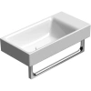 Раковина GSI Nubes 9637009 подвесная, 50x25 см, Bianco opaco (Белый матовый)