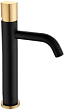 Смеситель для раковины Boheme Stick 122-BG.2 Черный Золото