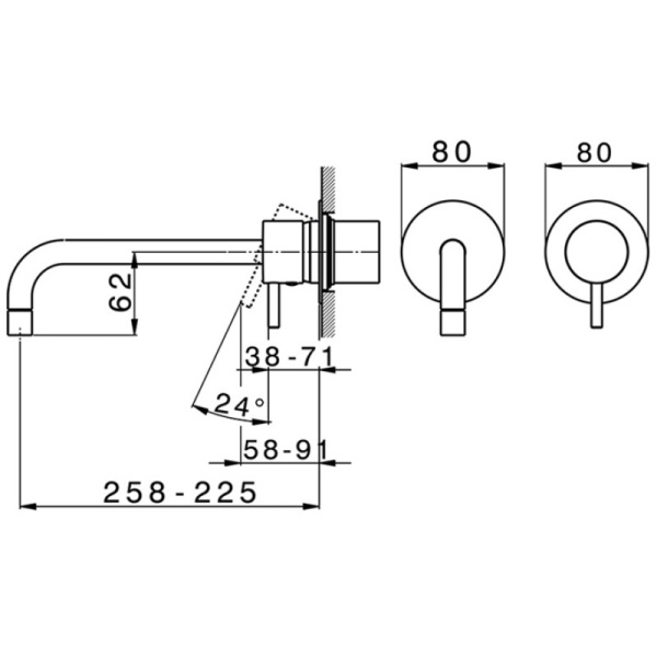 смеситель для раковины cisal less new ln00551721