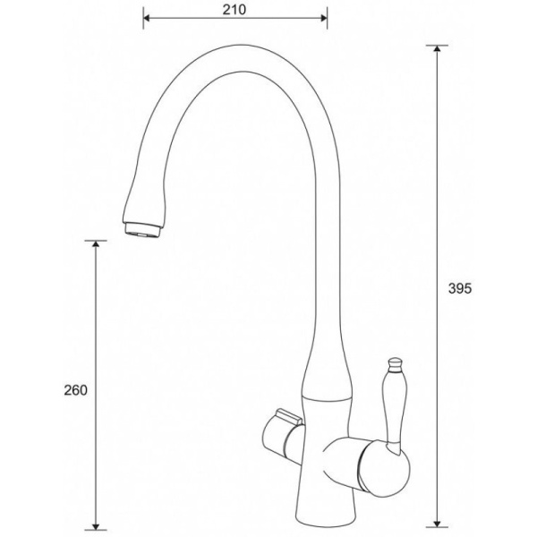 смеситель для кухни с подключением к фильтру zorg sanitary zr 339 yf satin