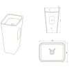 раковина напольная nt bagno marmolado nt606, 51 х 41 см