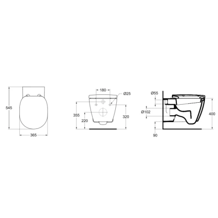 подвесной унитаз ideal standard connect e804501