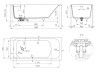 ванна из искусственного камня salini orlando kit 102112g 180x80 см, s-sense, цвет белый глянцевый