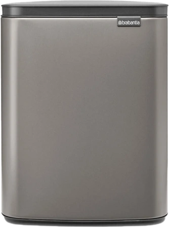 мусорное ведро brabantia bo 230387 12 л, платиновое