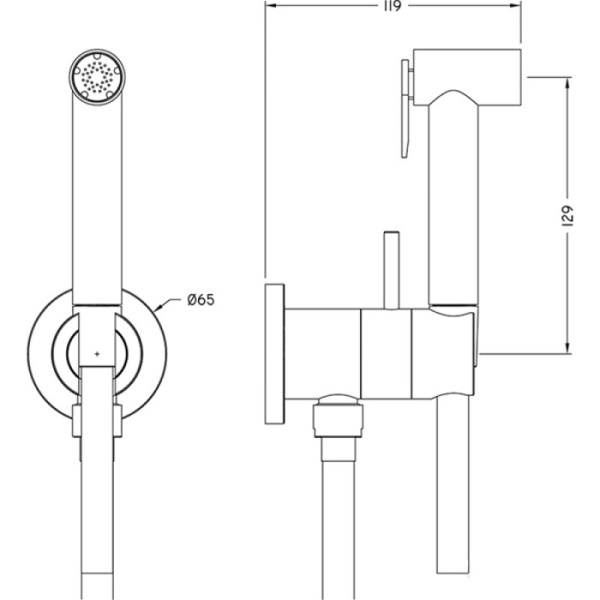 гигиенический душ со смесителем huber shower tt00794540