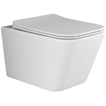 унитаз ceramicanova metric cn3007 подвесной, с сиденьем микролифт, белая