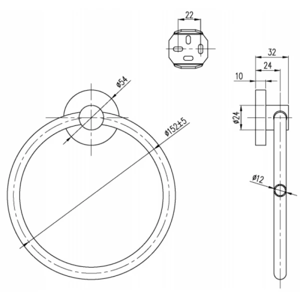 Кольцо для полотенец Villeroy & Boch Elements-Tender TVA15100500061