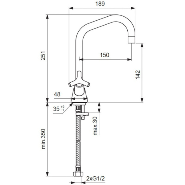 смеситель для кухни vidima trinity ba259aa