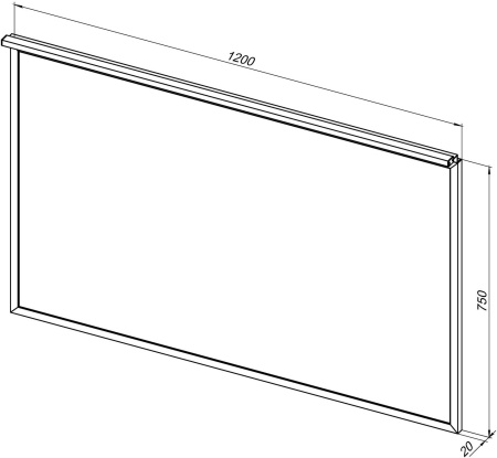 Зеркало Allen Brau Priority 1.31018.BB 120x20x75 см, цвет брашировый черный