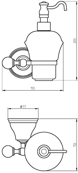 Дозатор для мыла Migliore Provance 17690 белый | золото