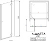 душевая дверь radaway almatea dwj 100 r графитовое