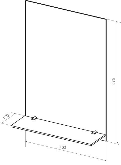 зеркало 1marka уют 40 с полкой зеркало 1marka уют 40 с полкой