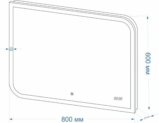 зеркало континент fantasy led 800х600 с подогревом, часами зеркало континент fantasy led 800х600 с подогревом, часами