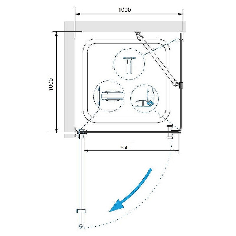 Душевой уголок RGW Hotel 100×195 35063400-11 профиль хром стекло прозрачное Душевой уголок RGW Hotel 100×195 35063400-11 профиль хром стекло прозрачное