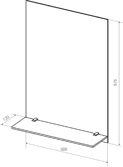 зеркало 1marka уют 60 с полкой зеркало 1marka уют 60 с полкой