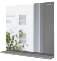 Зеркало Grossman Эдванс-80 с полкой, цемент светлый, 208007 Зеркало Grossman Эдванс-80 с полкой, цемент светлый, 208007