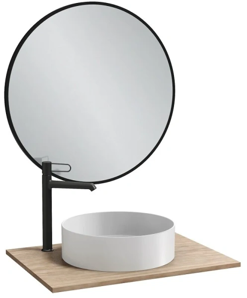 зеркало jacob delafon odeon rive gauche eb1177-s14 ø70 см, цвет черный сатин зеркало jacob delafon odeon rive gauche eb1177-s14 ø70 см, цвет черный сатин