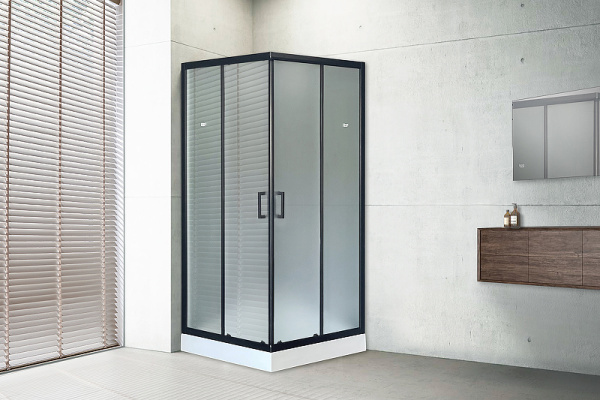 душевой уголок royal bath hp 90×90 rb90hp-c-bl профиль черный, стекло матовое душевой уголок royal bath hp 90×90 rb90hp-c-bl профиль черный, стекло матовое