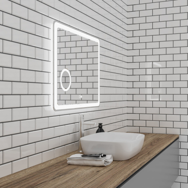 зеркало grossman leo 90 169080 с подсветкой с сенсорным выключателем с подогревом зеркало grossman leo 90 169080 с подсветкой с сенсорным выключателем с подогревом