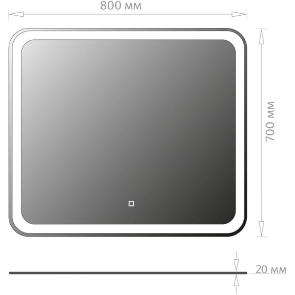 зеркало 80х70 см onika магна 208096 зеркало 80х70 см onika магна 208096