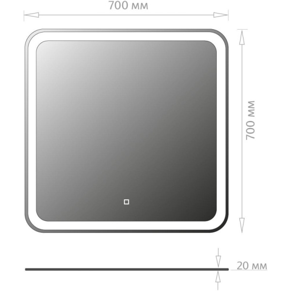 зеркало 70х70 см onika магна 207046 зеркало 70х70 см onika магна 207046