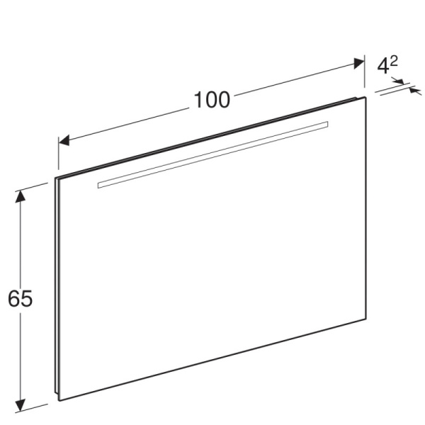 зеркало 100х65 см geberit option basic 500.584.00.1 зеркало 100х65 см geberit option basic 500.584.00.1