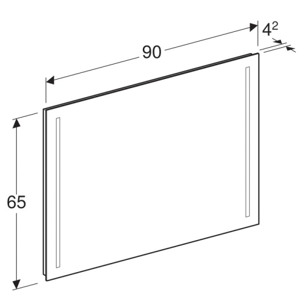 зеркало 90х65 см geberit option basic 500.589.00.1 зеркало 90х65 см geberit option basic 500.589.00.1