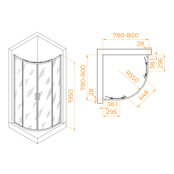 душевой уголок rgw passage pa-52b 80×80 03085288-14 профиль черный, стекло прозрачное душевой уголок rgw passage pa-52b 80×80 03085288-14 профиль черный, стекло прозрачное
