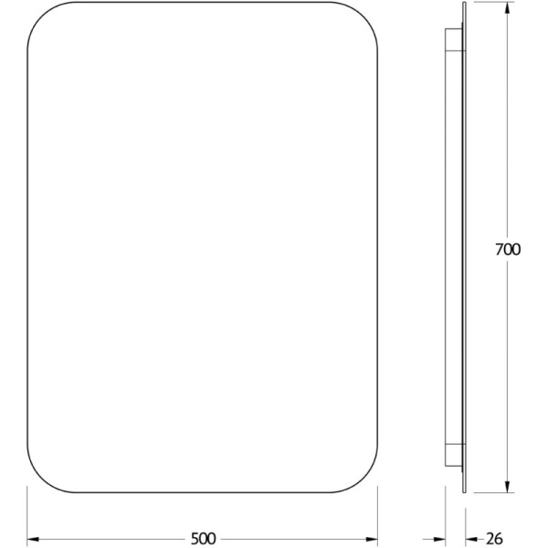 зеркало 50х70 см defesto opti df 2814 зеркало 50х70 см defesto opti df 2814