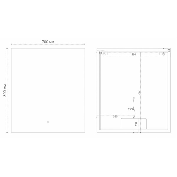 зеркало 70х80 см grossman pragma 187080 зеркало 70х80 см grossman pragma 187080