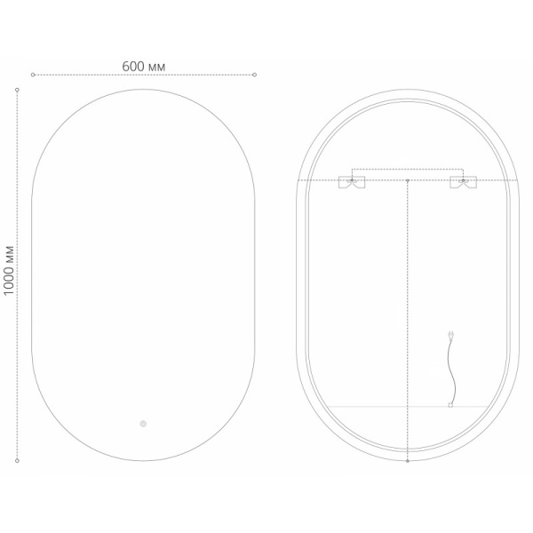 зеркало 60х100 см grossman nero 2460100 зеркало 60х100 см grossman nero 2460100