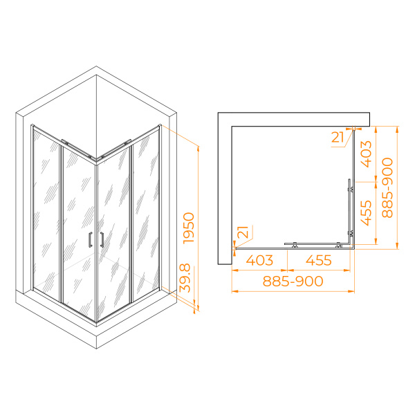 душевой уголок rgw passage pa-030b 90×90 3508103099-24 профиль черный, стекло матовое-сатинат душевой уголок rgw passage pa-030b 90×90 3508103099-24 профиль черный, стекло матовое-сатинат