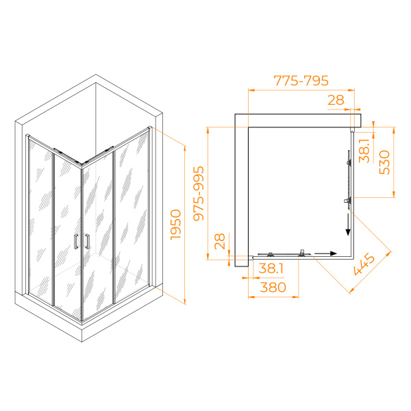 душевой уголок rgw passage pa-246 100×80 030824680-11 профиль хром, стекло прозрачное душевой уголок rgw passage pa-246 100×80 030824680-11 профиль хром, стекло прозрачное